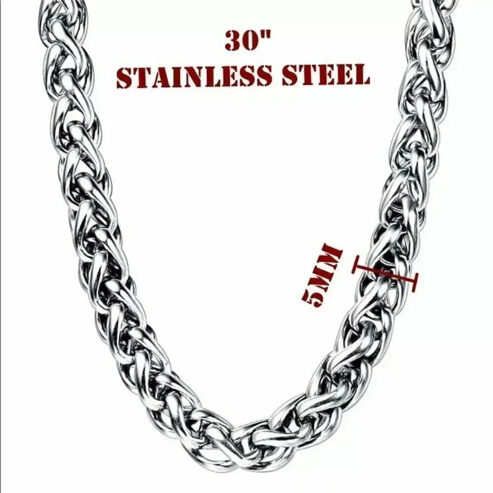 Viking Norse mjolnir Thor’s hammer necklace NEW NIP NWT weave chain stainless